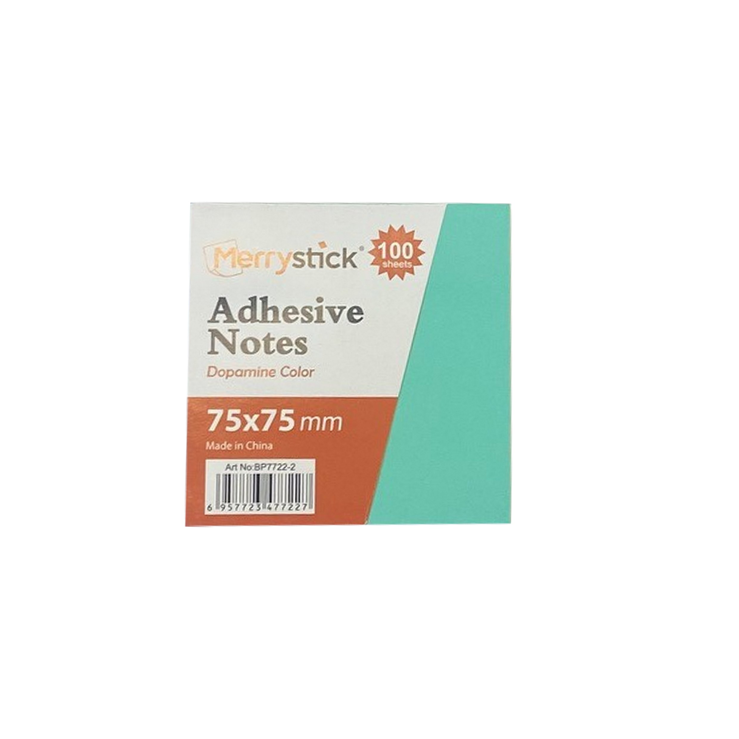 Sticky notes pad 100sh 75x75mm Turquoise Touch
