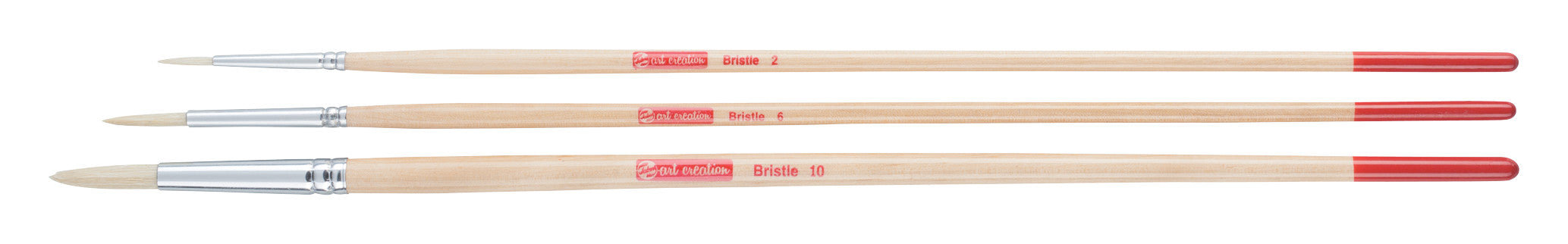 Talens Art Creation Oil & acrylic brush set hog bristle | 3 round brushes