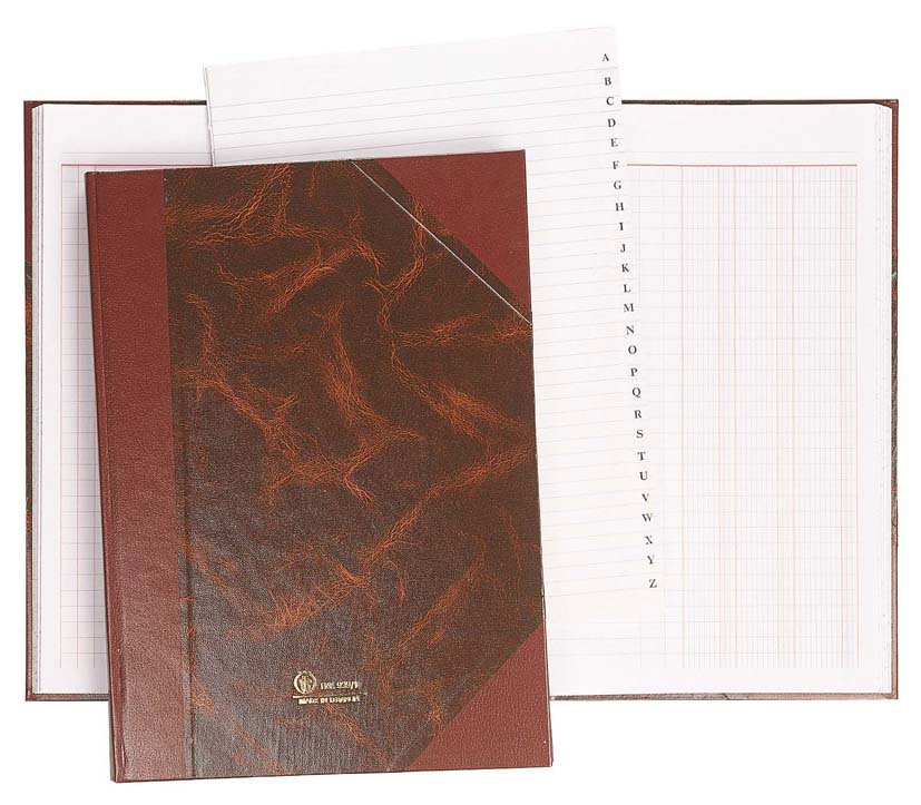 Account book- w/Index- L.Op- 3col- B4- 100sh