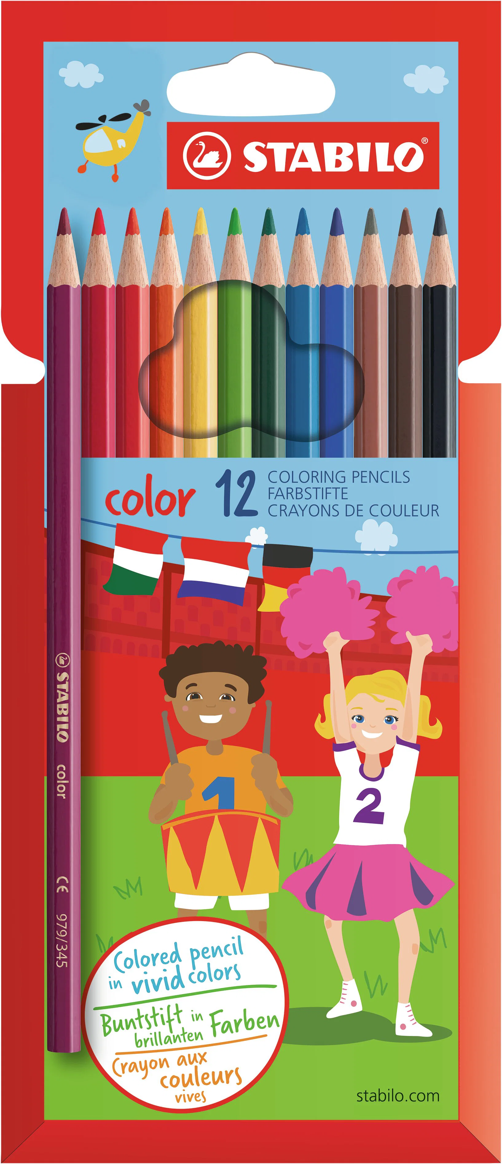 Coloring pencils 12 colors in cardboard Thumbnail