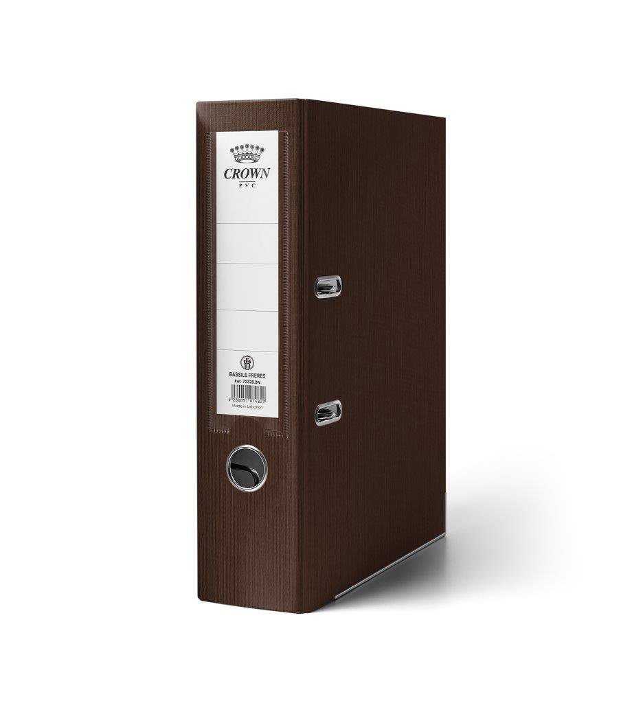 CROWN Letter-file PP 8cm FC Brown