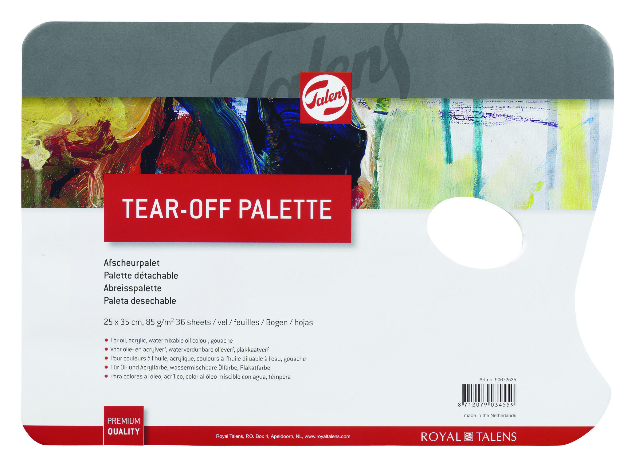 PALETTE TEAR-OFF 25X35