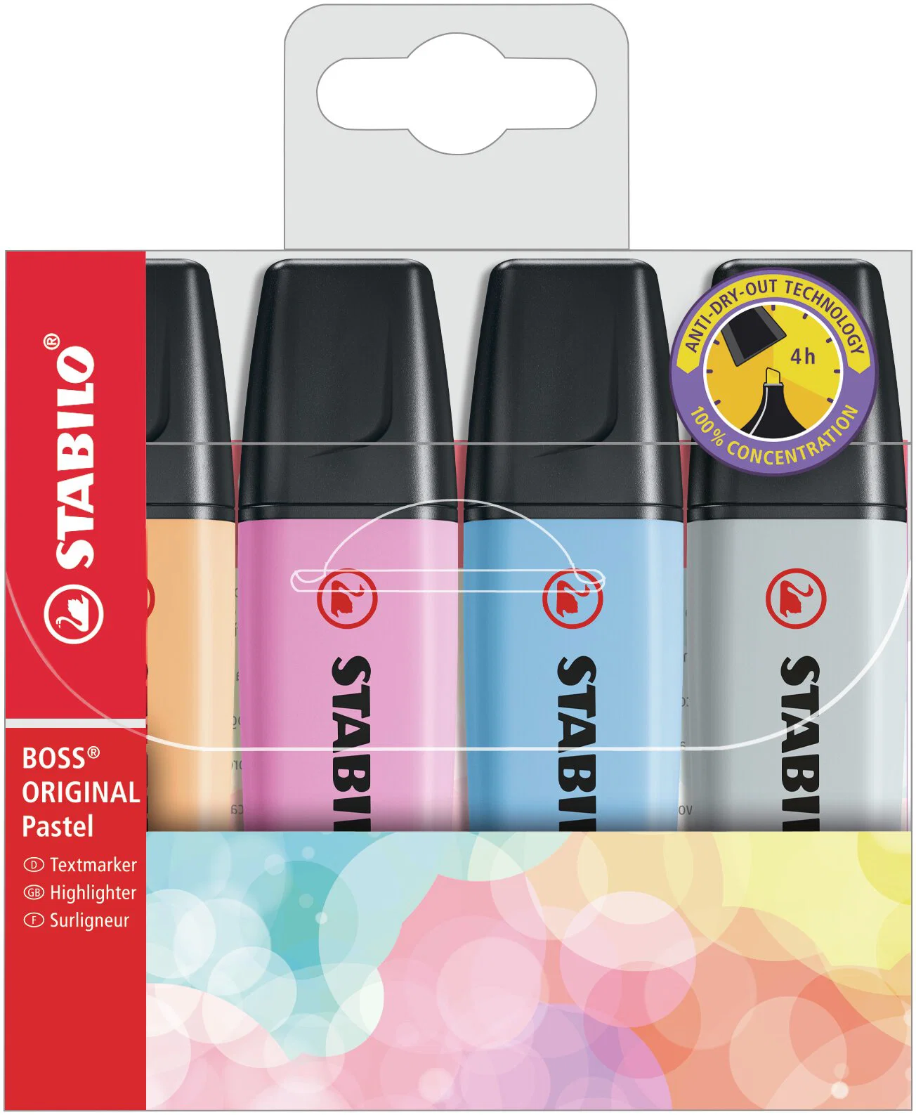 STABILO BOSS ORIGINAL Pastel Wallet of 4 Highlighters Thumbnail