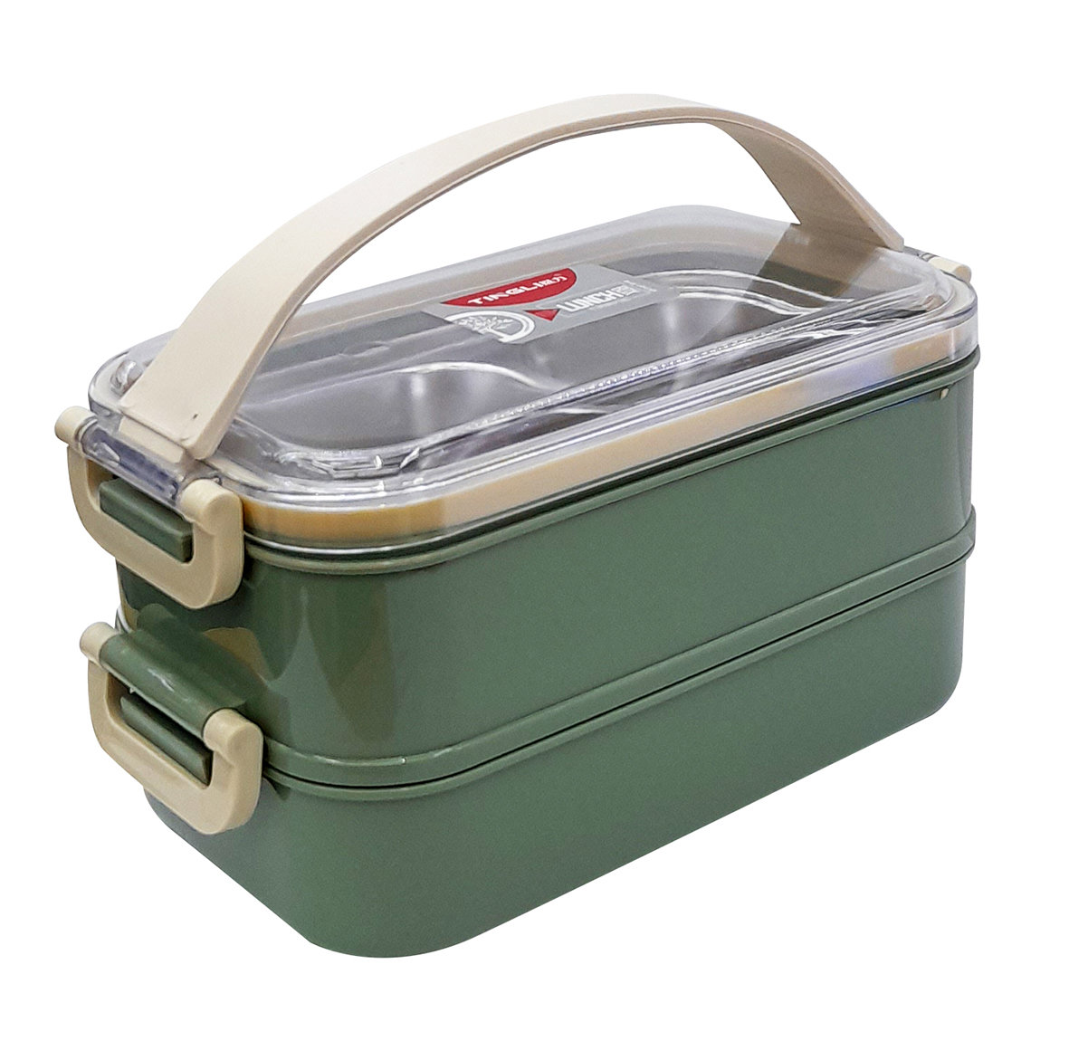 Lunch Box TINGLI 2Layers rectangle 800ml 3colors