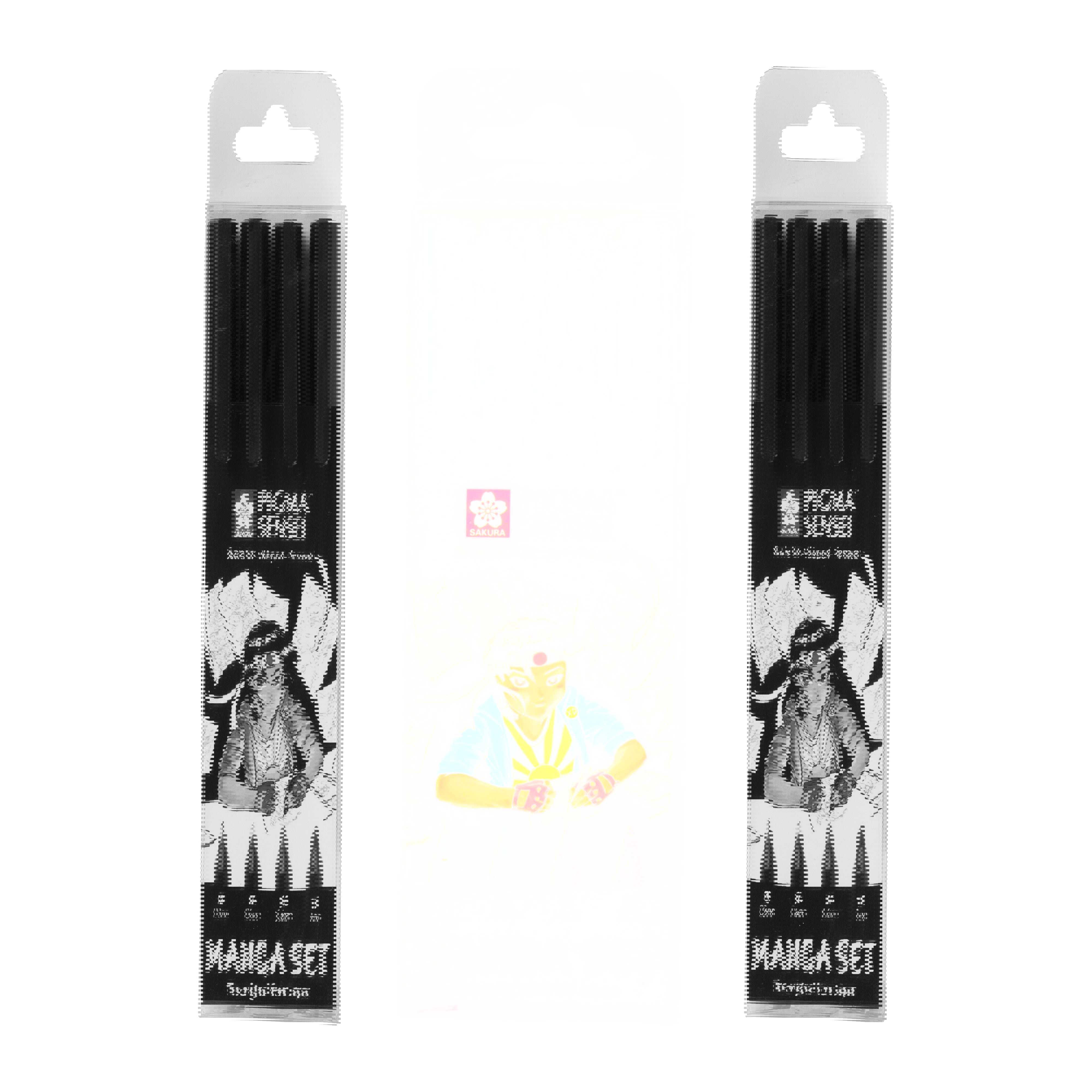 Sakura Pigma Sensei manga set | 4 sizes, black