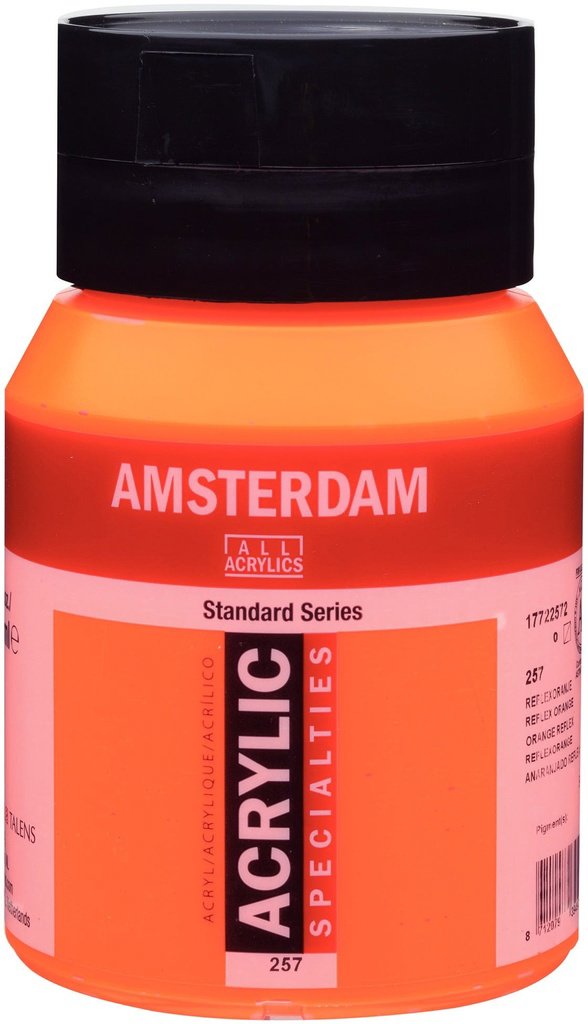 Amsterdam Standard Series Acrylic Jar 500 ml Reflex Orange